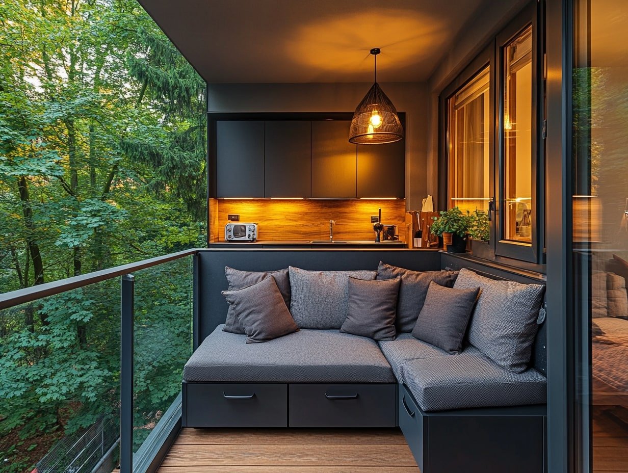 Use Multifunctional Furniture with Hidden Compartments for a Sleek, Clutter-Free Balcony
