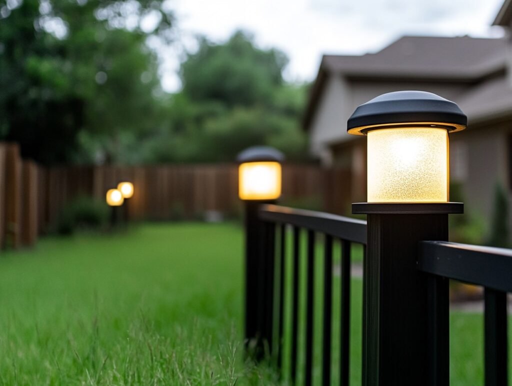 Outdoor Glow with Solar Post Caps