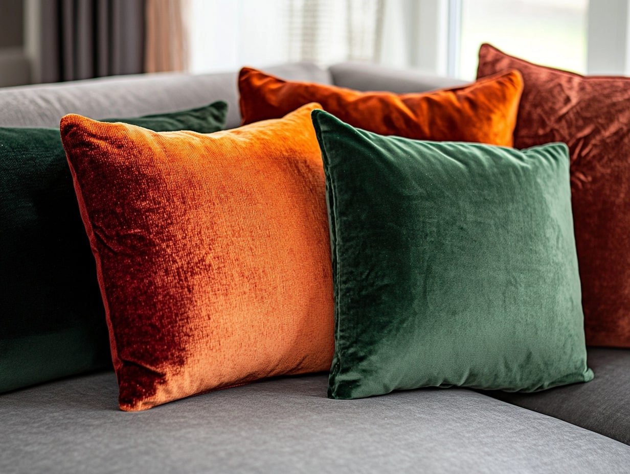 Add Luxe Comfort with Velvet Pillows in Fall Colors