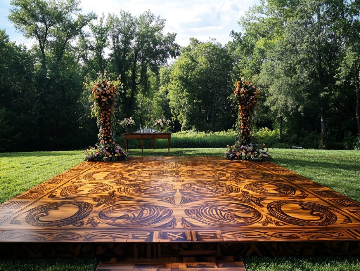 Make a Statement with a Custom Vinyl Decal Dance Floor in the Heart of Nature