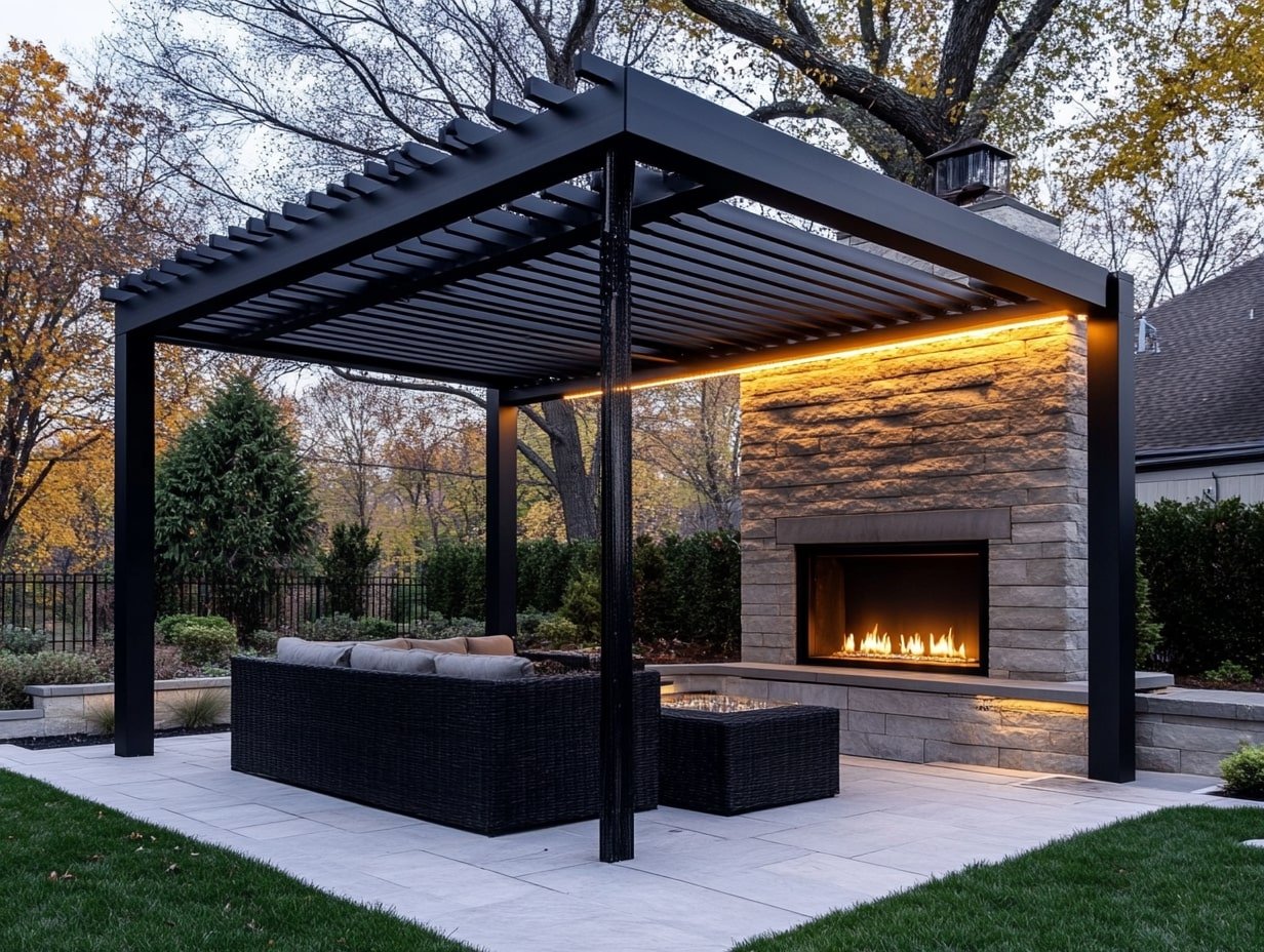 Fireplace Walls with Built-In LED Accents