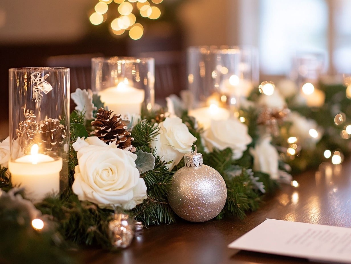 Style a Festive Table Runner With Greenery, Candles, and Ornaments