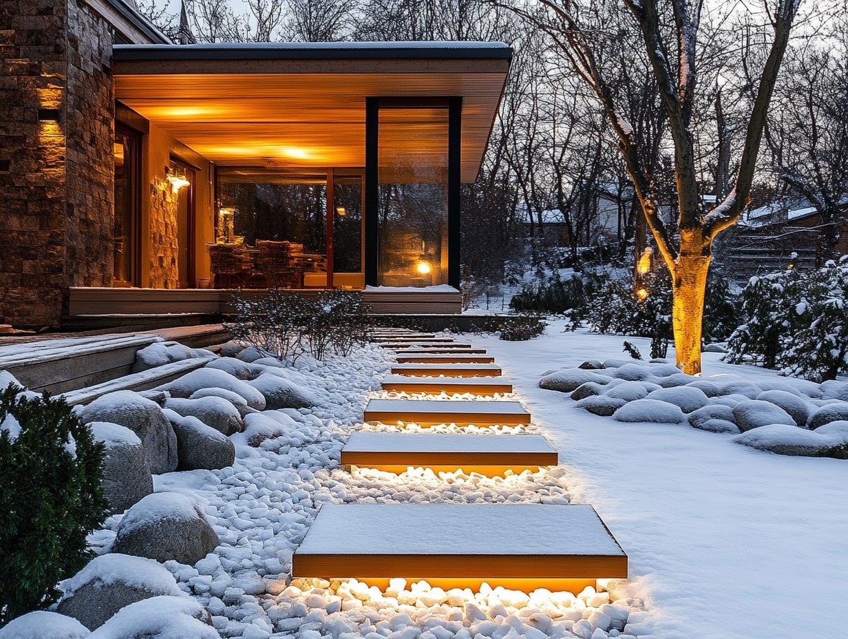 Winter-Themed Garden Path