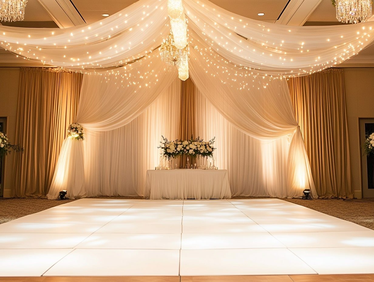 Venue With a Winter Wonderland Dance Floor