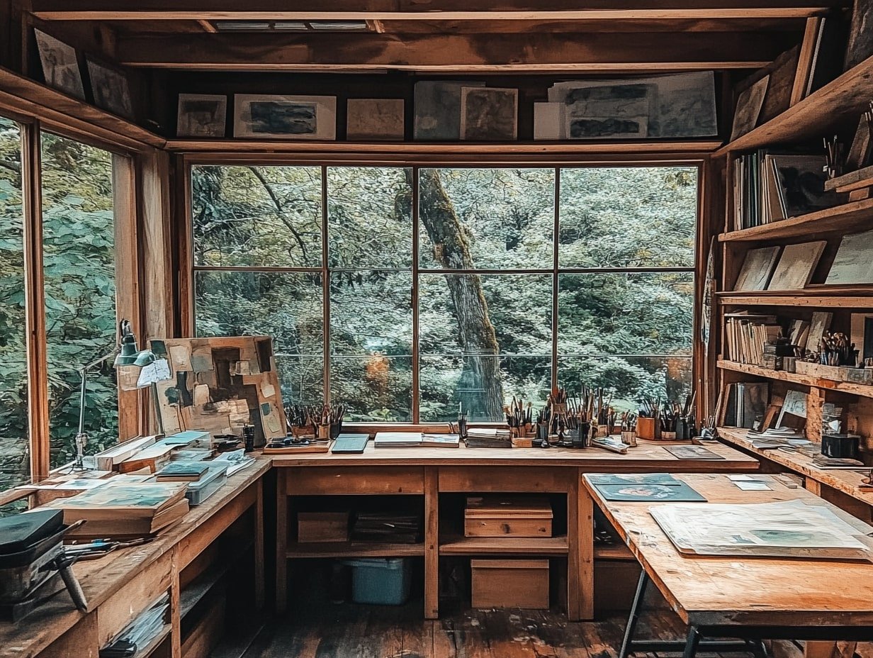 Rustic Garden Workshop with a View