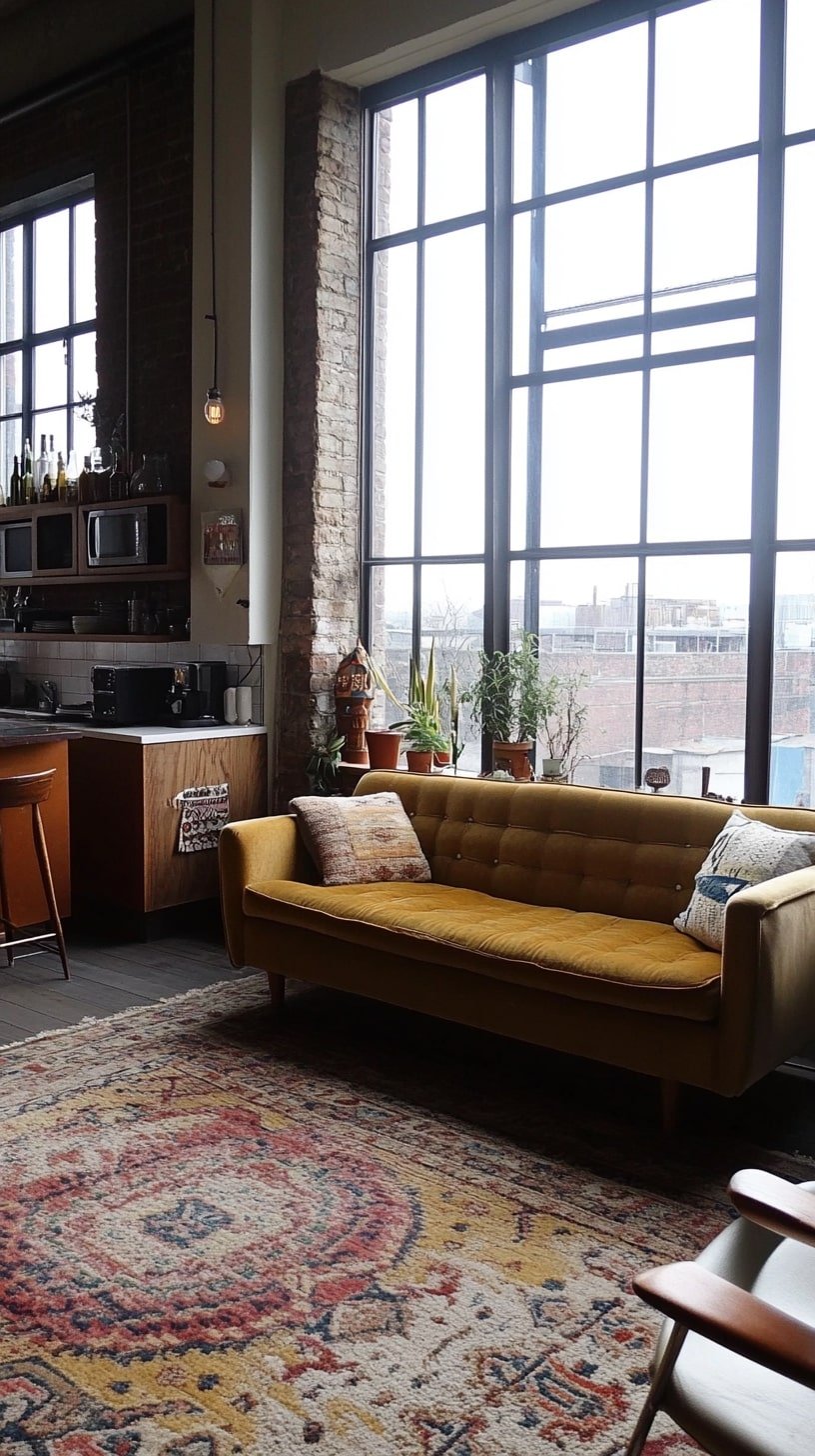 15. Neutral Earth-Toned Space with Built-In Dining Bench