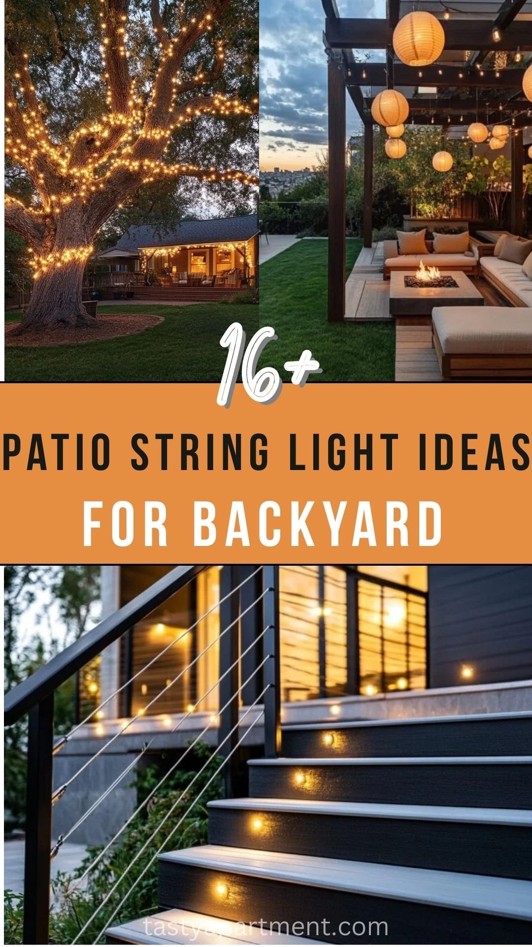 16+ Backyard Patio String Light Ideas for Decoration and a Cozy Ambience 2025
