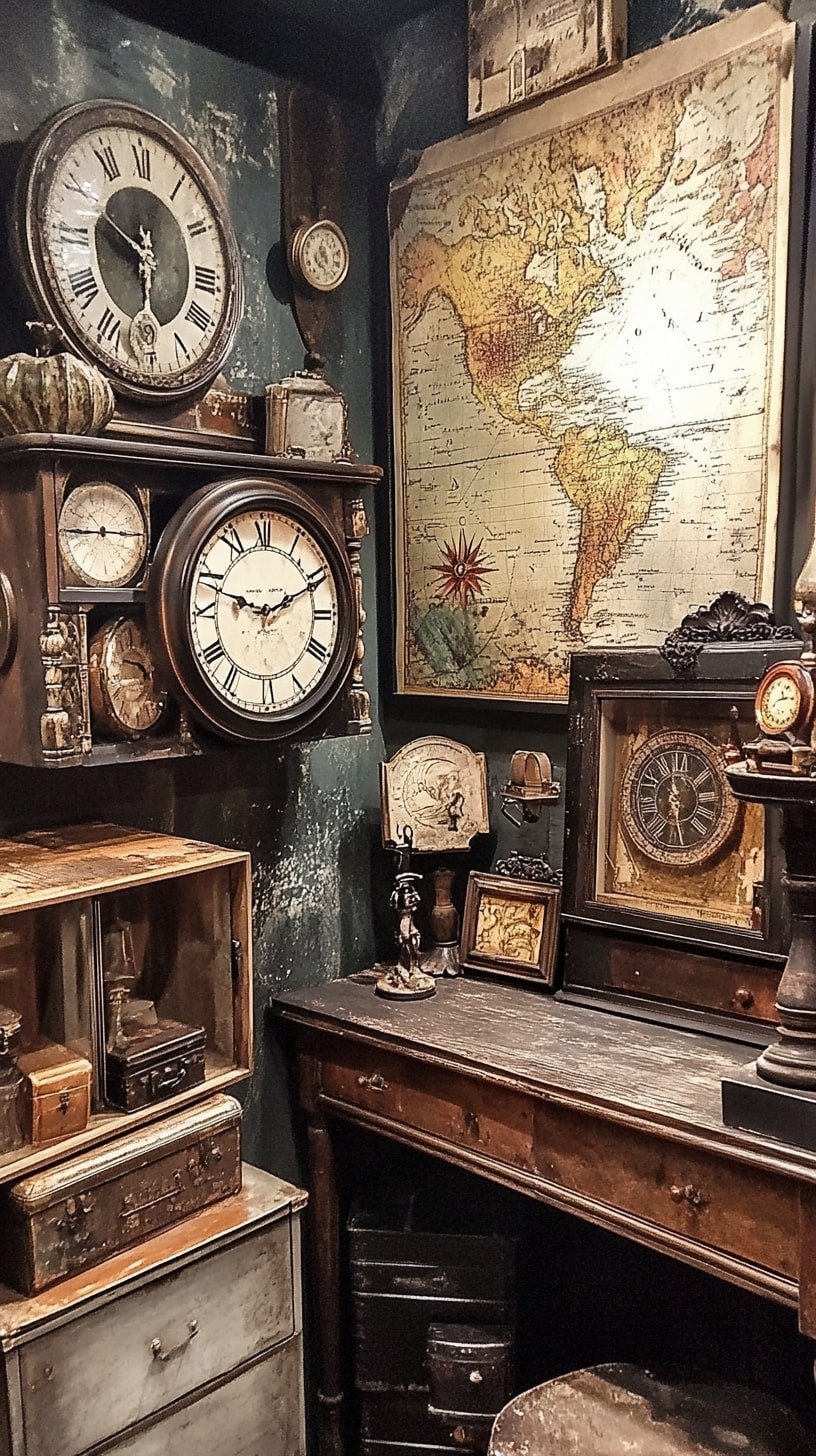  Antique Eclectic Room with Mixed Period Pieces and Collectibles