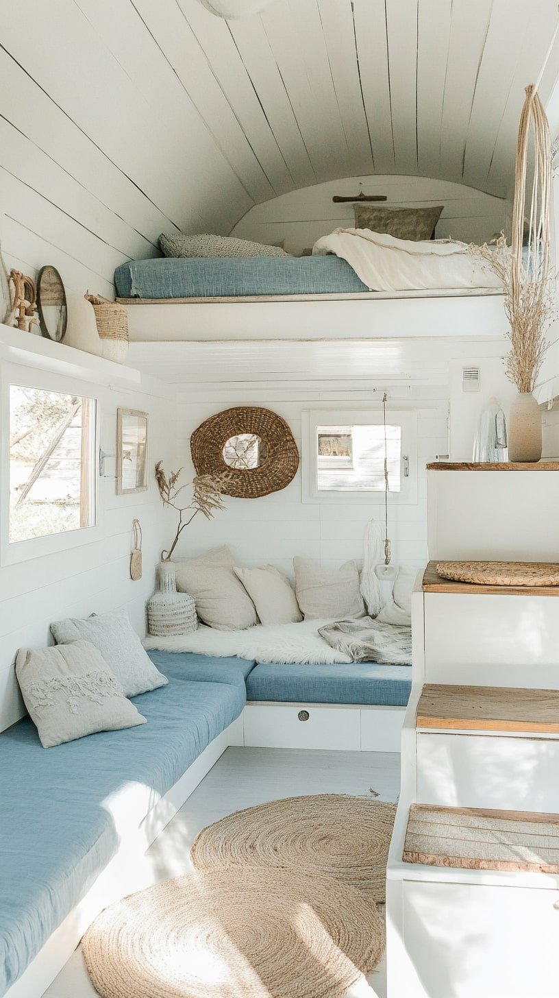 Coastal-Inspired Tiny Living Room with Soft Blues