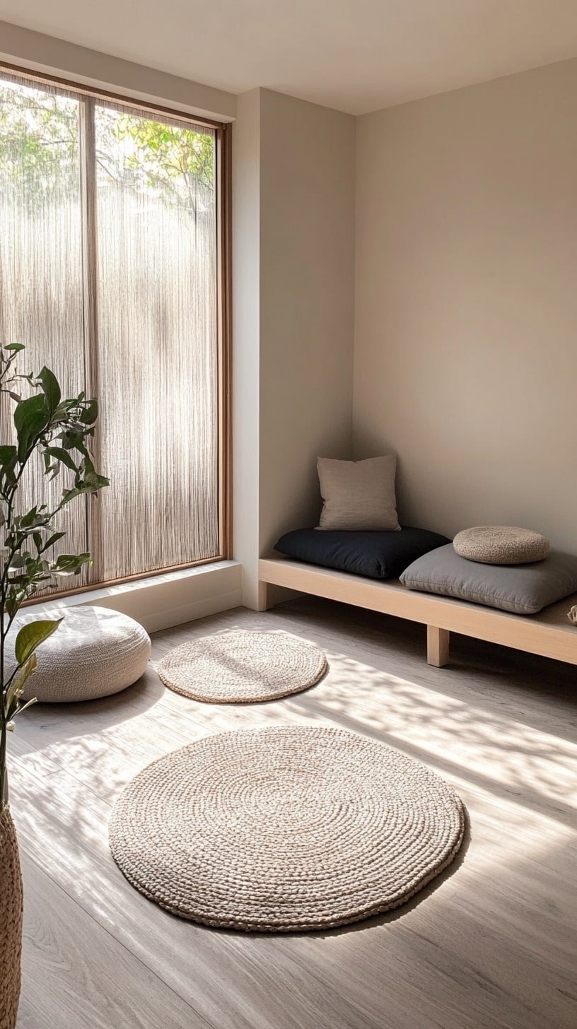 Convertible Yoga and Meditation Room with Storage Bench