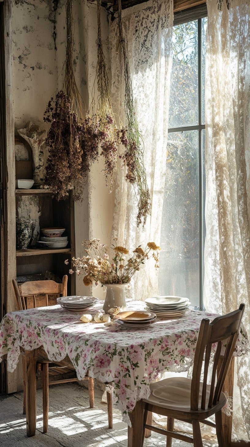Cottagecore-Inspired Whimsical Dining Area