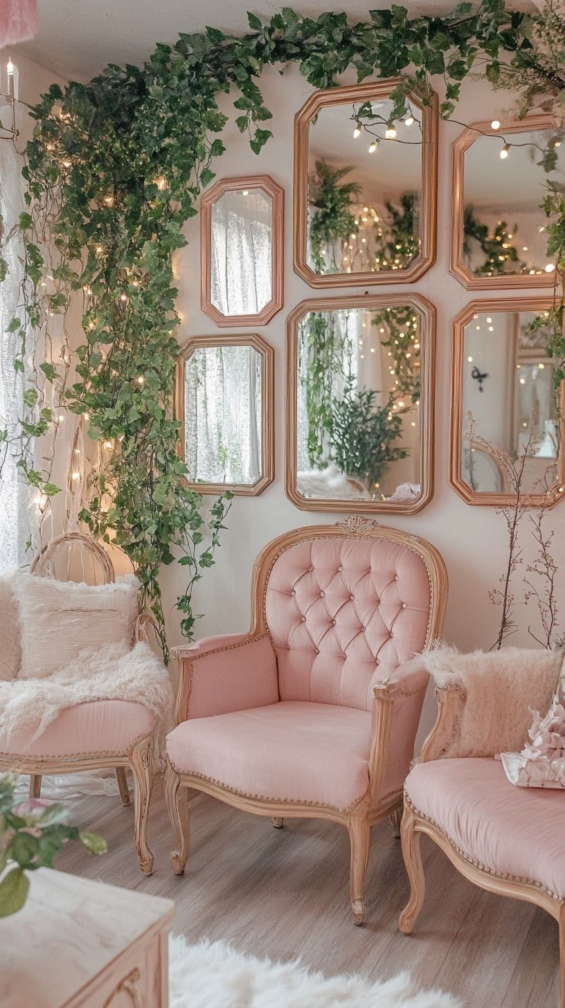 Enchanted Mirror Wall and Hanging Vines