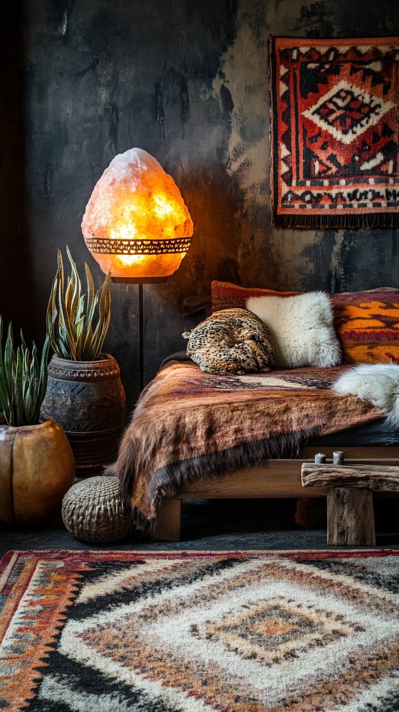 Himalayan-Inspired Boho Studio with Earth-Tone Layers