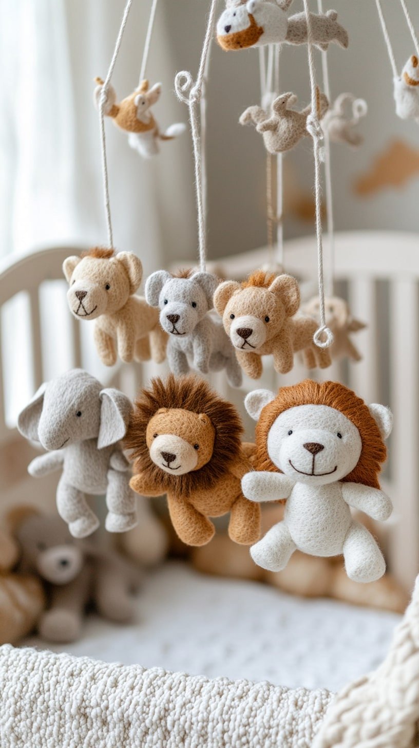 Jungle Animals Felt Mobile