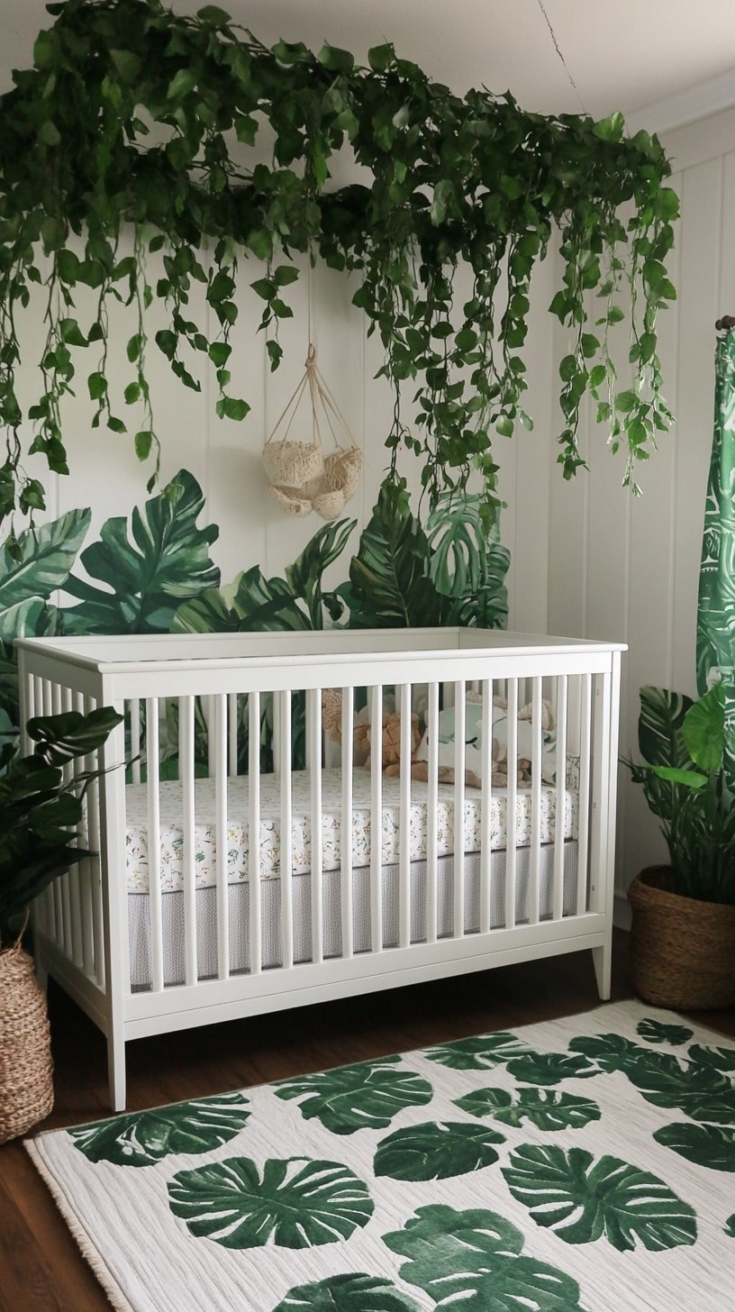 Jungle Canopy Crib Corner