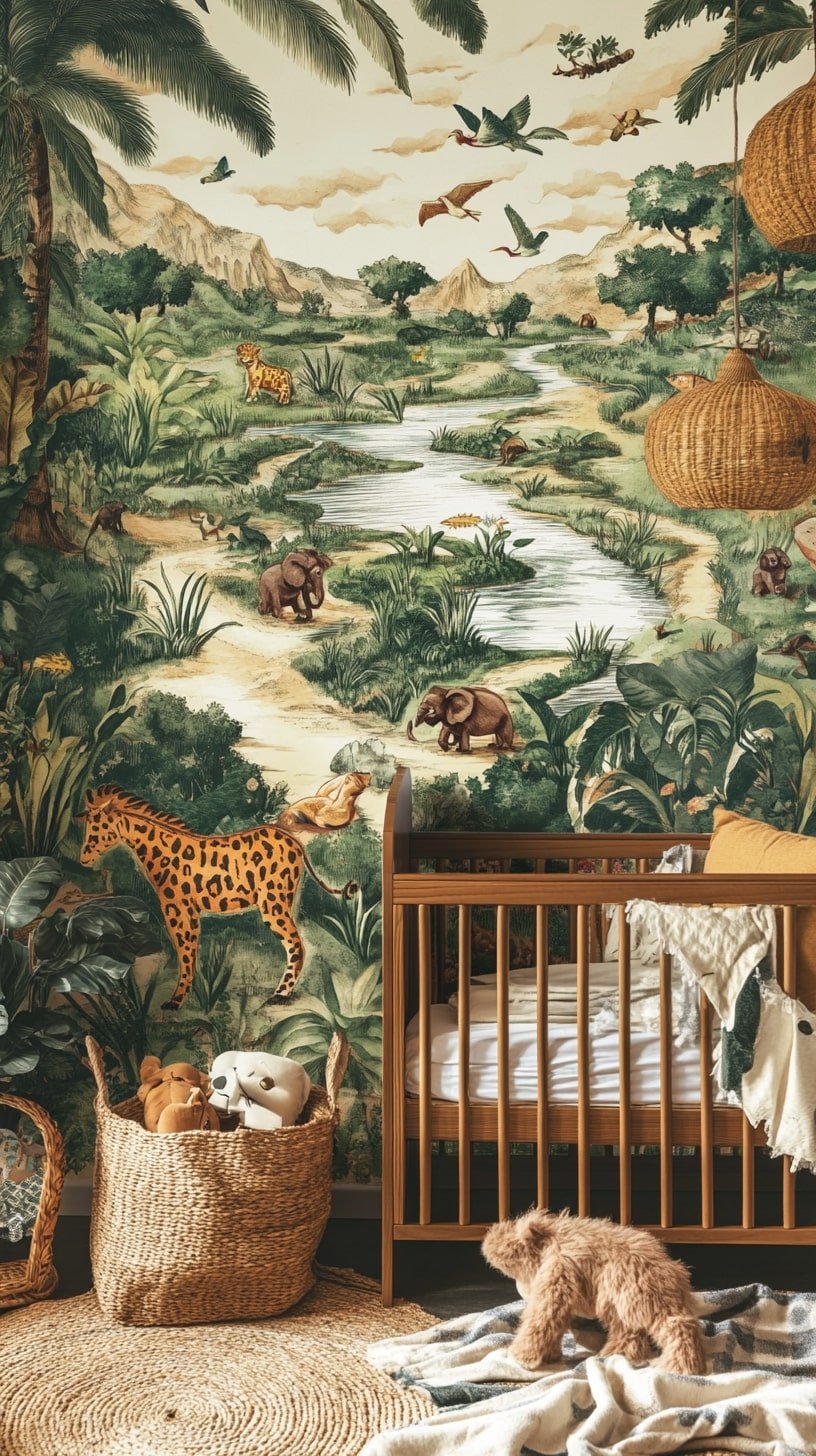 Jungle Explorer Map Wall Mural