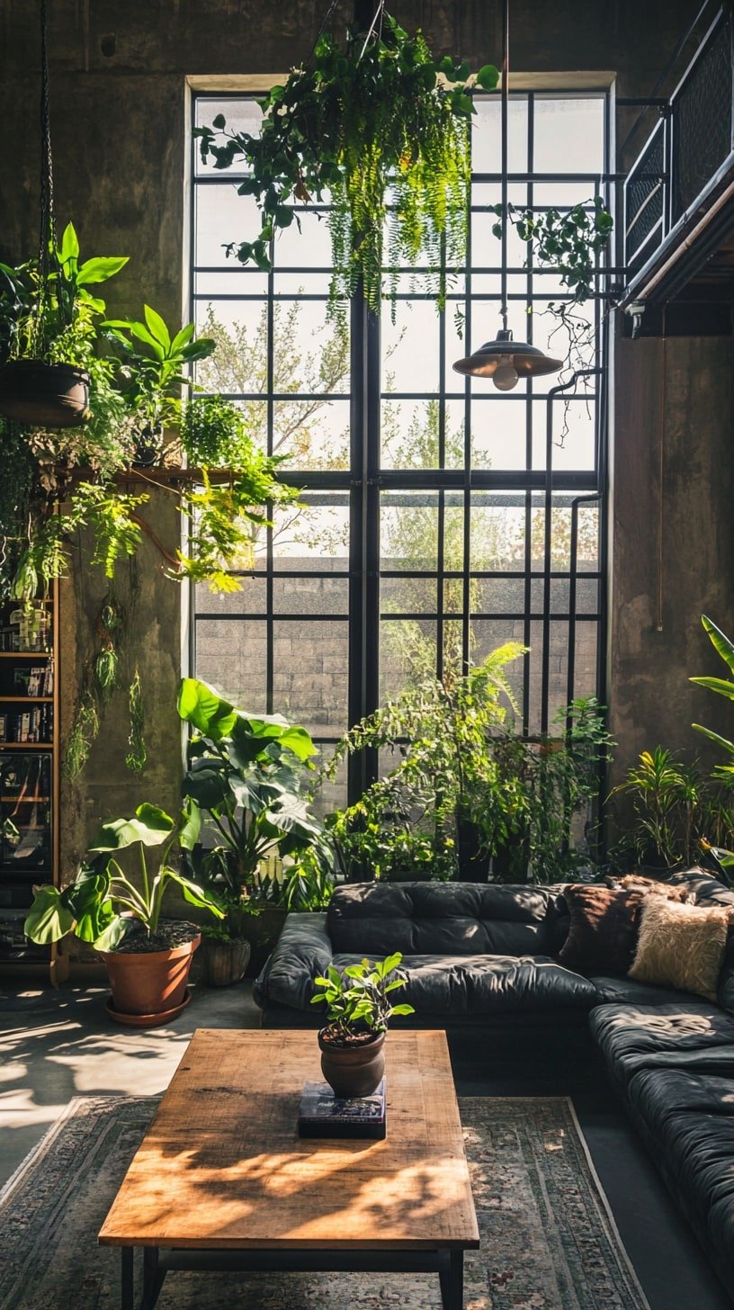 Loft Living Area with Urban Jungle Vibes