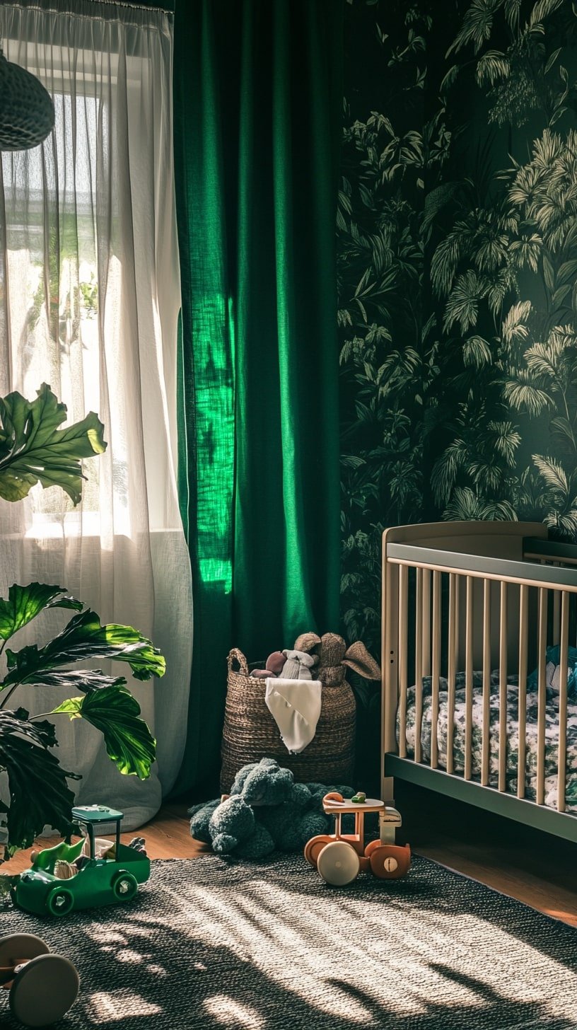 Lush Green Jungle-Inspired Nursery