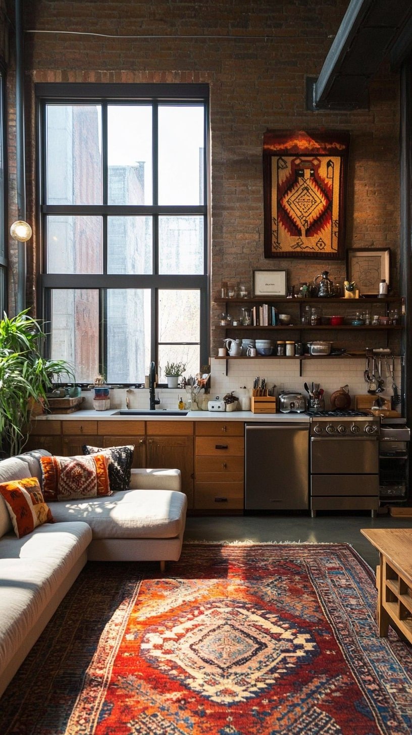 Open Loft Style with High Ceilings and One-Wall Kitchen