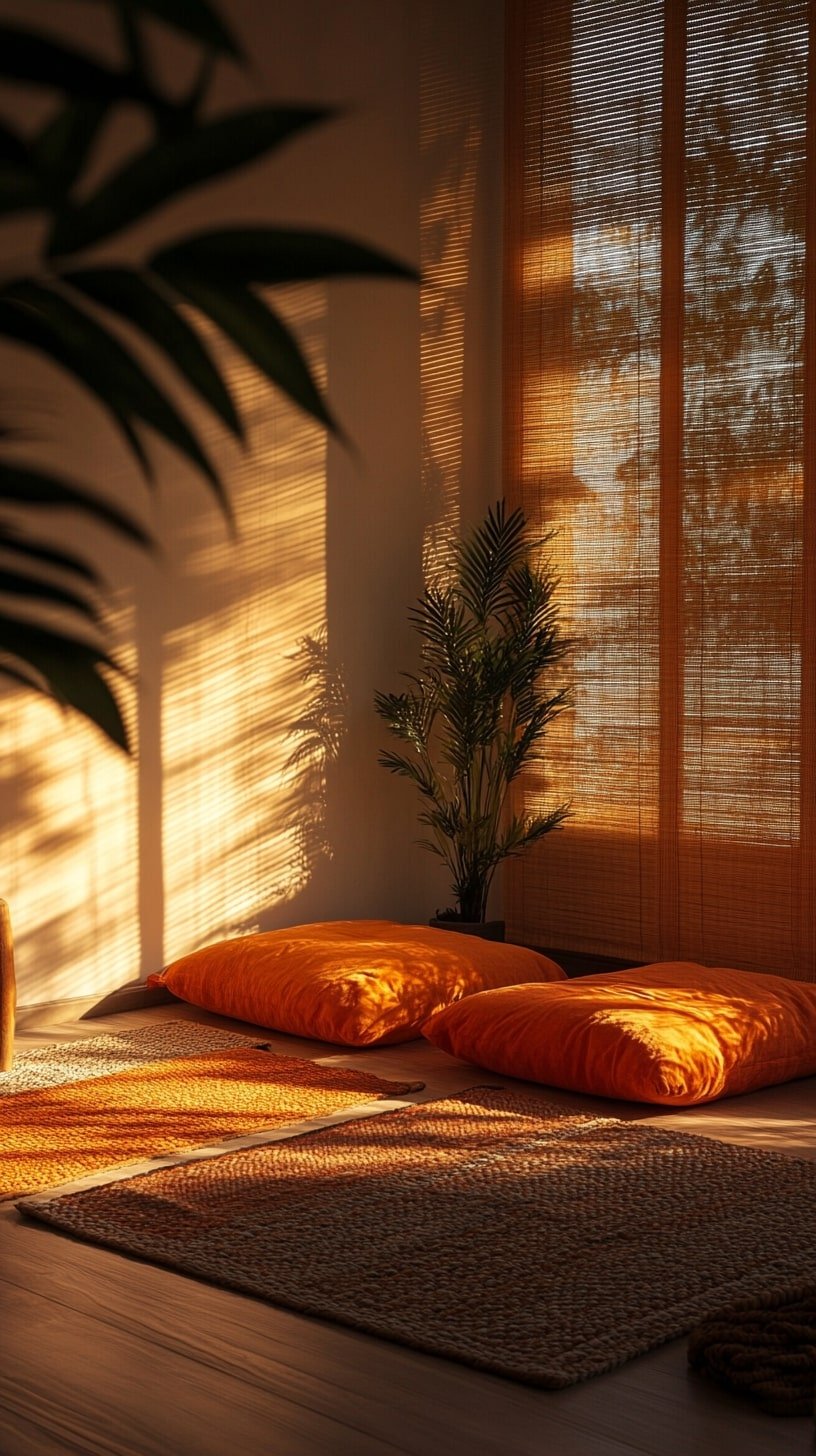Sunset Boho Vibes with Low Lighting and Warm Textures