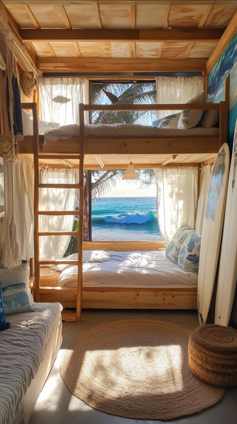 Surf-Inspired Loft Bed Studio with Ocean View