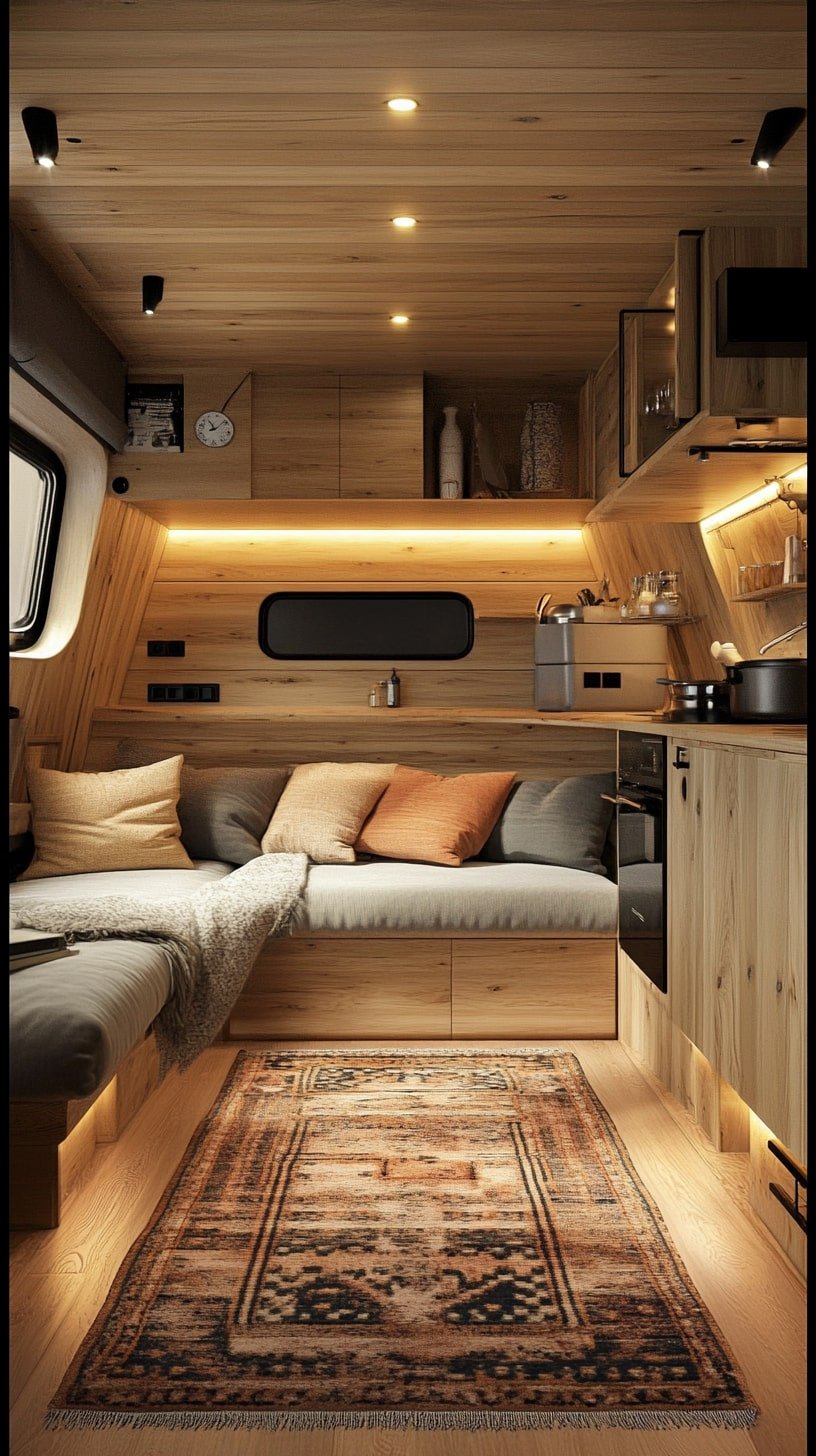 Tiny Open-Plan Living Room with Kitchen View