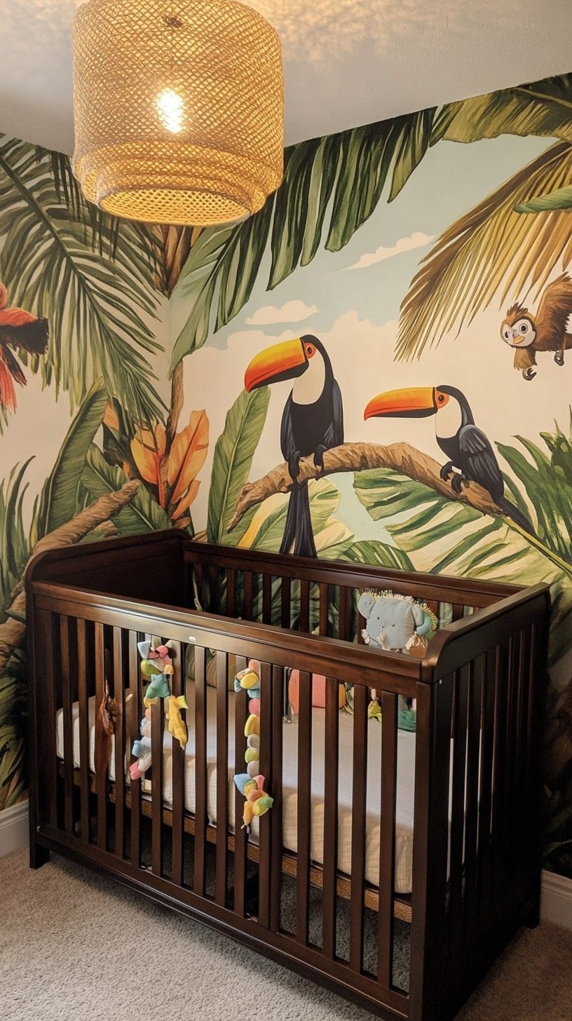 Tropical Jungle Wall Mural Nursery