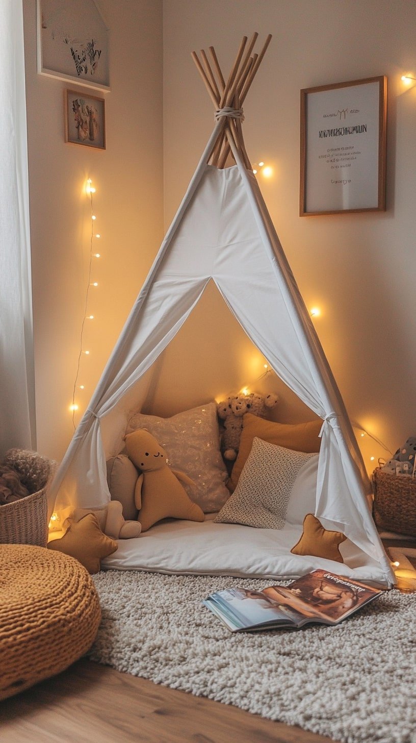 Whimsical Teepee Reading Corner