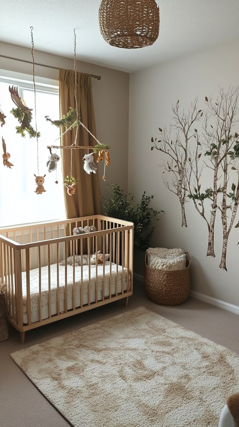 Whimsical Woodland Crib Area