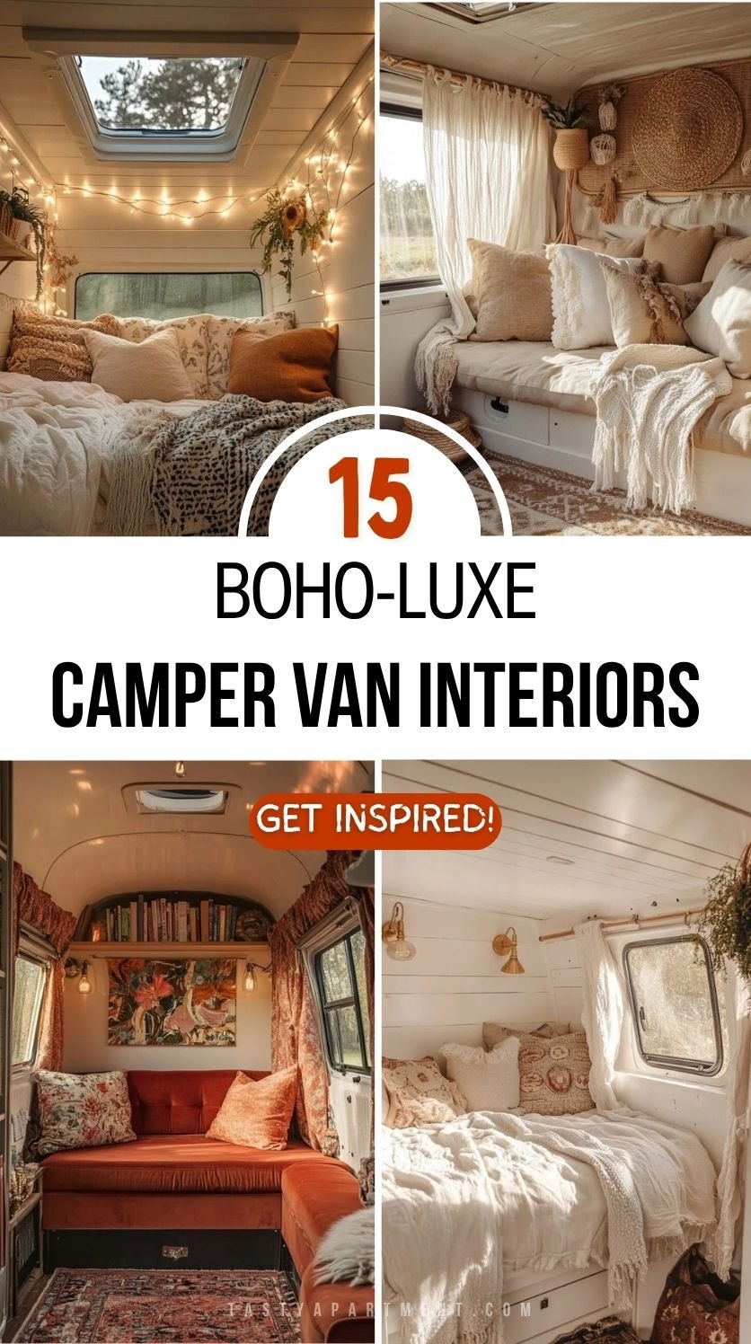 15 Boho-Luxe Camper Van Interiors for road -tripping in style