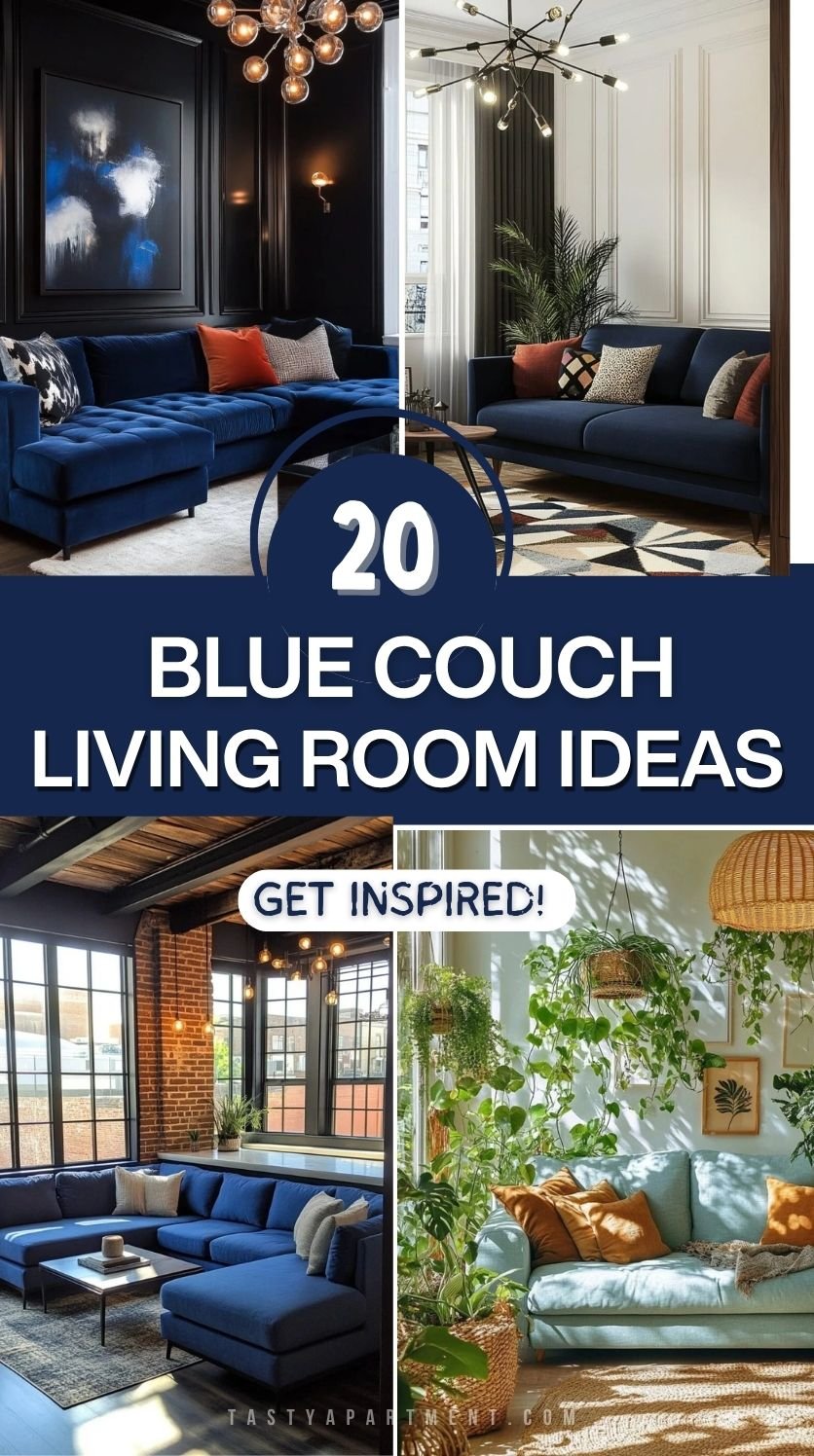 20 Blue Couch Living Room Ideas with modern touch