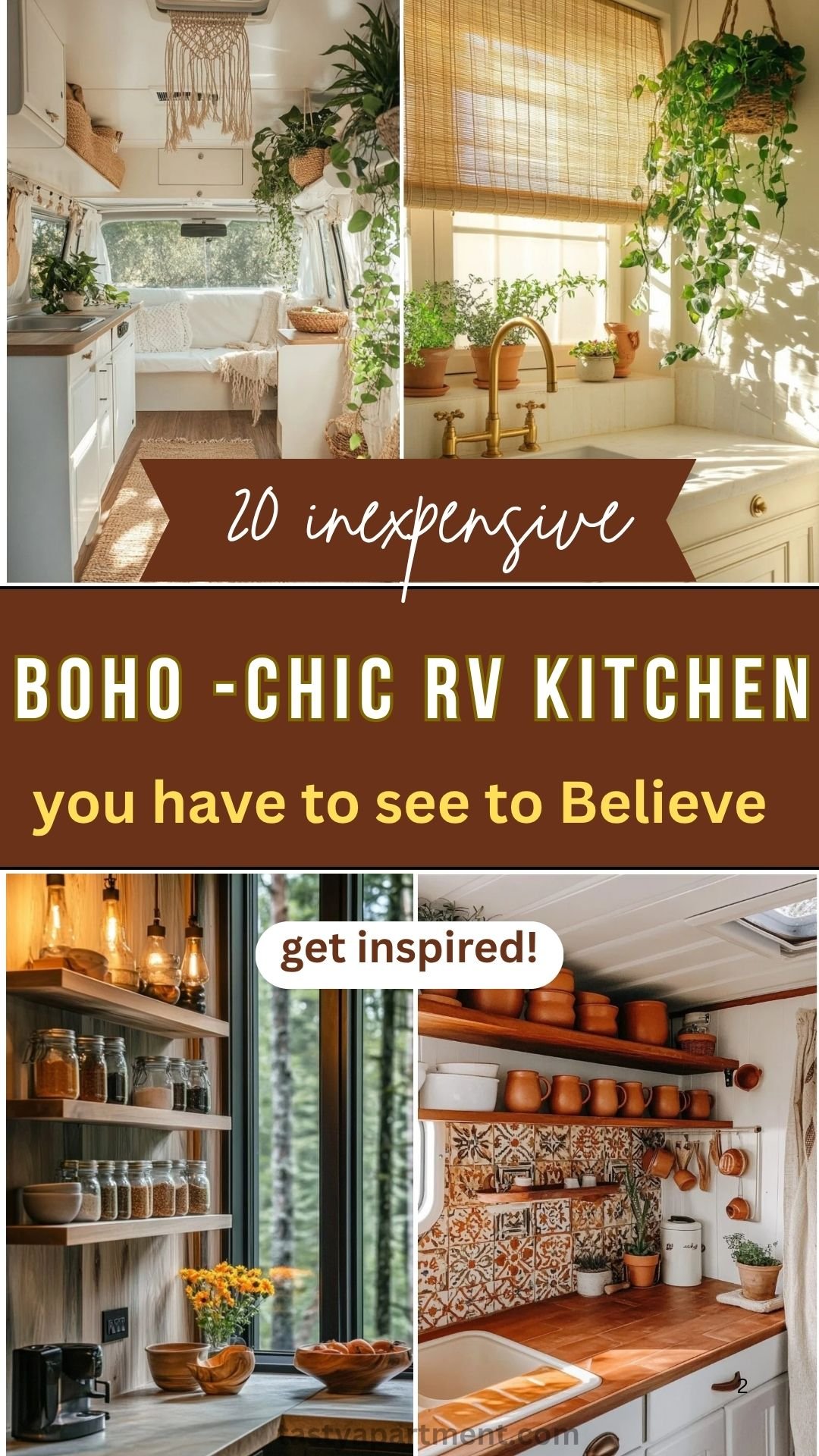 20 inexpensive Boho -Chic RV Kitchen Transformations you have to see to Believe