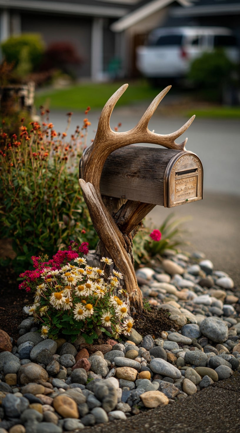 Rustic Deer Mail Box 14+ Stunning Mailbox Makeovers That’ll Make Your Neighbors Jealous!